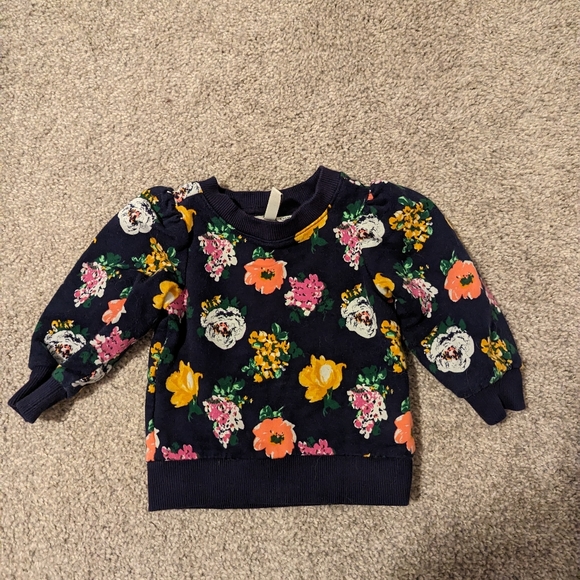 Janie and Jack Other - Janie and Jack Navy Floral sweater